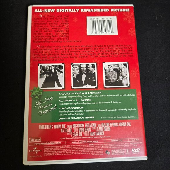 Holiday Inn DVD Special Edition Bing Crosby Fred Astaire Musical White Christmas - Picture 2 of 5